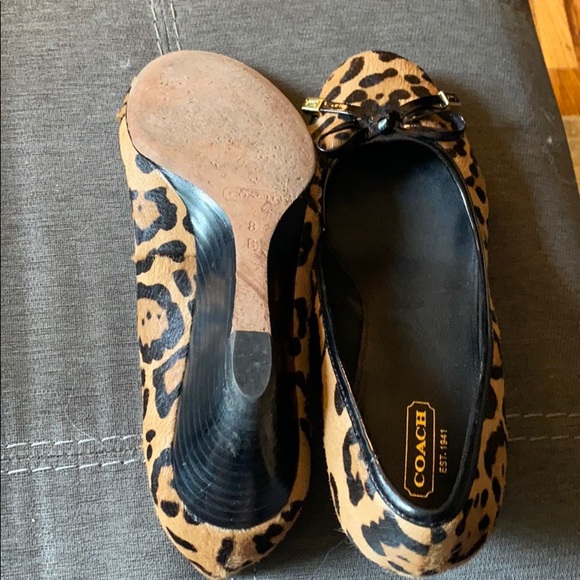 Coach Ocelot Kitten Wedges - Picture 4 of 4
